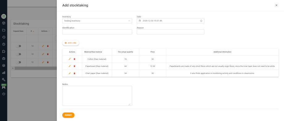 Prospect Software Stocktaking Inventory tracking module helps to prepare stocktaking.