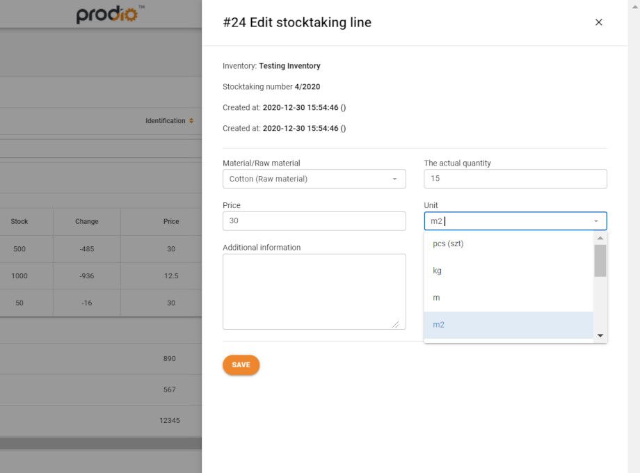 Inventory tracking module helps to prepare stocktaking.